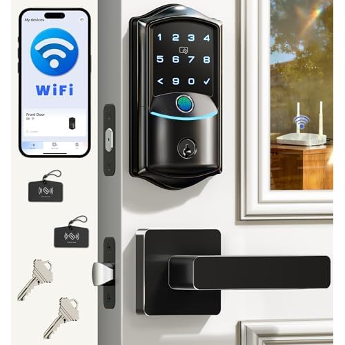 VEISE VE027-L Smart Door Lock with Lever, WiFi & Fingerprint