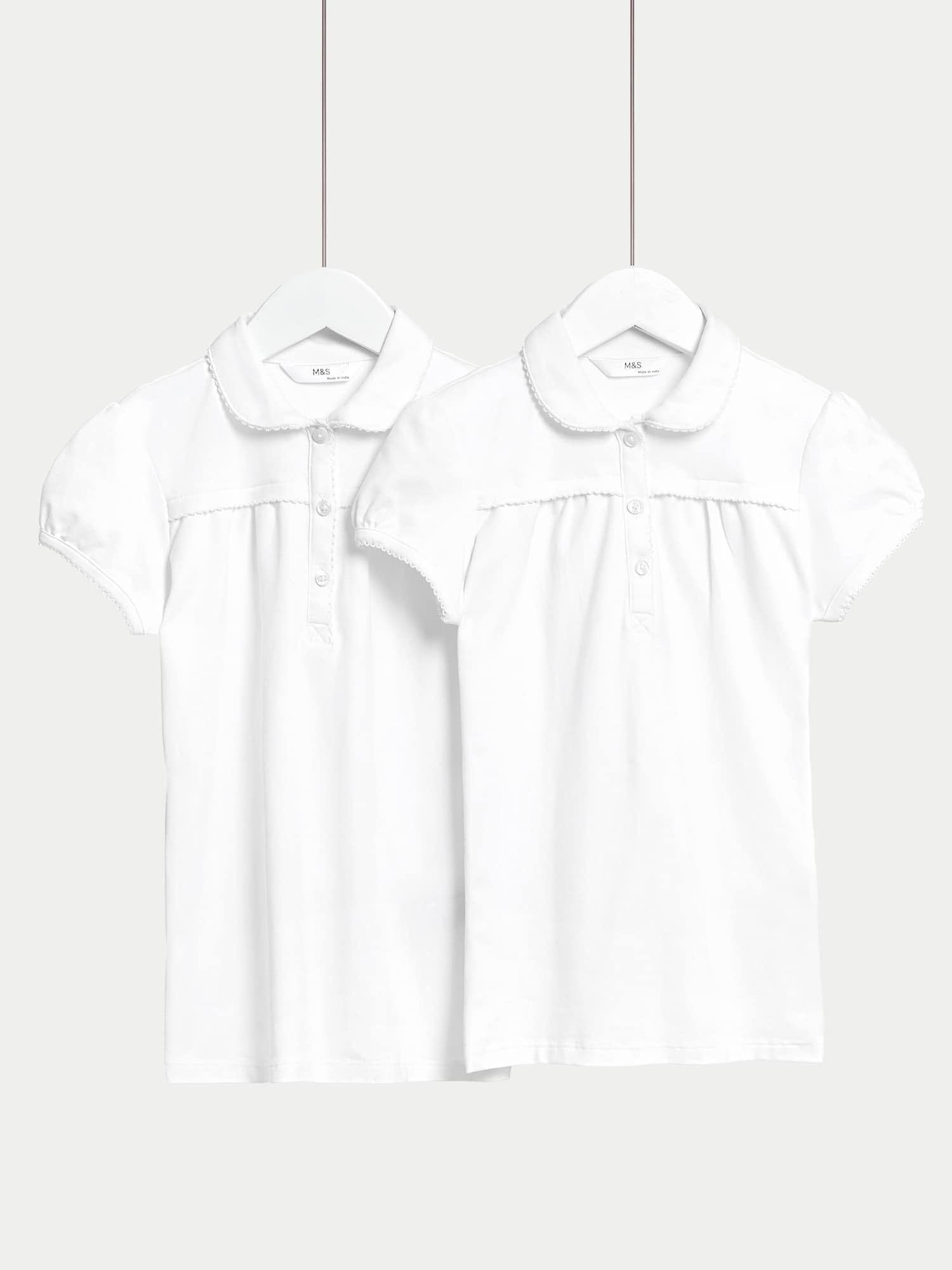 Marks & Spencer Pack de 2 Polos Escolares de Punto para Chicas (2-18 años) Niñas