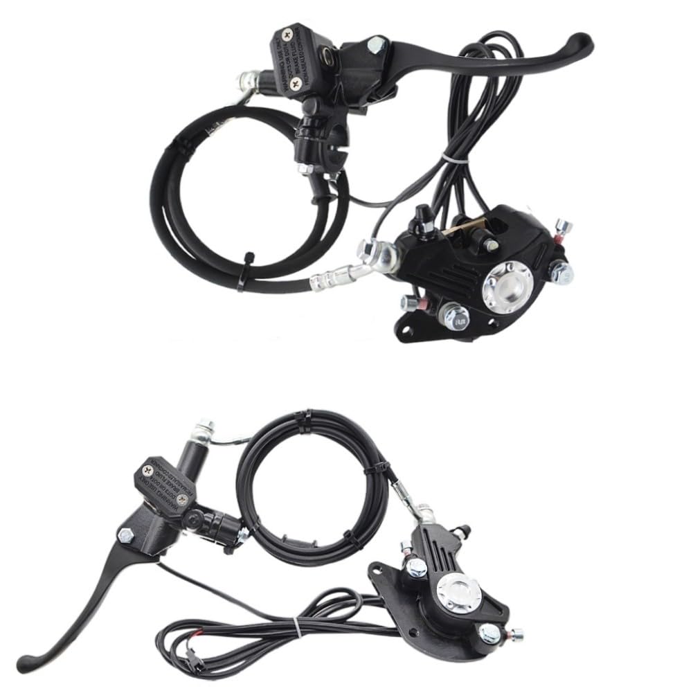 Set di freni a disco idraulici per e-bike Fatbike con funzione Power-Off, doppio pistone, in lega di alluminio, dischi da 160/180 mm, olio DOT4, interfaccia SM a 2 pin, anteriore/posteriore