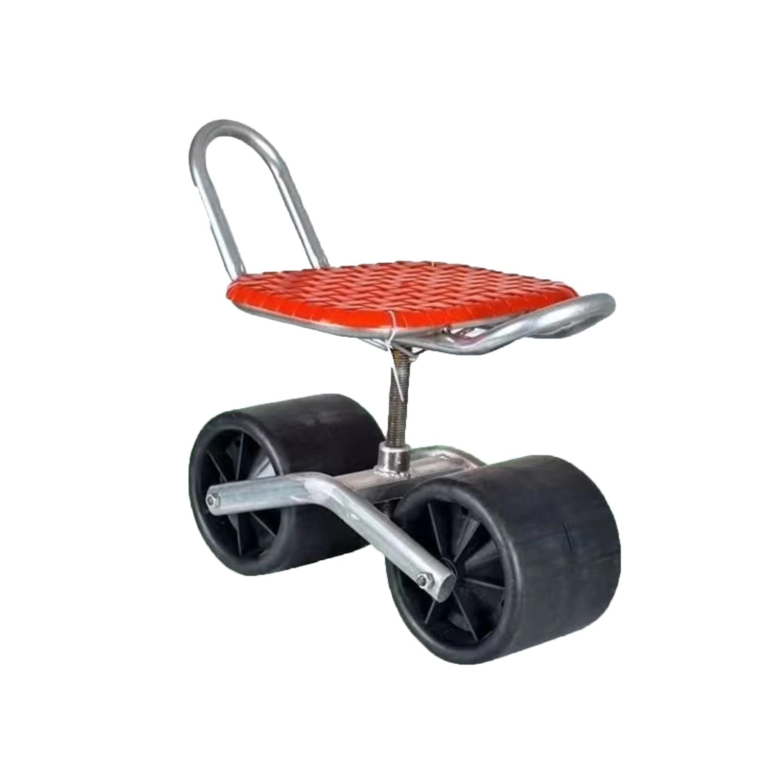 Robuster Gartenwagen mit Sitz, rollbarer Gartenarbeitssitz für Rasen und Hof, ergonomischer Gartenwagen mit Stauraum, tragbares Gartenwerkzeug