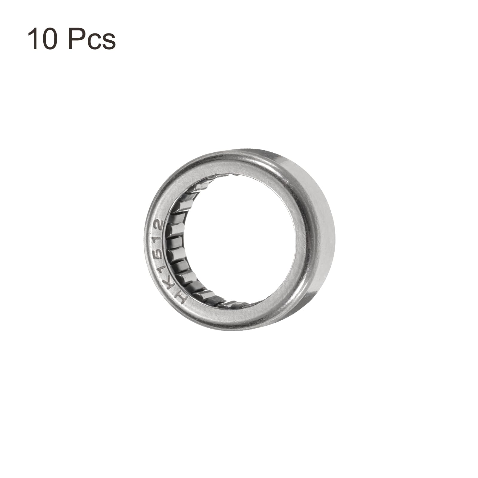 QUARKZMAN 10 szt. Łożyska wałeczkowe klatkowe HK1512 One Way Łożysko 16 x 21 x 12 mm, łożysko ze stali odpornej na temperaturę