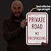 SmartSign 18 x 12 inch “Private Road - No Trespassing” Metal Sign, 63 mil Aluminum, 3M Laminated Engineer Grade Reflective Material, Red and White