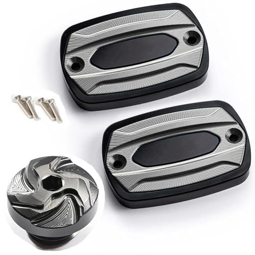 Tapa de líquido de frenos premium de acabado titanio para el depósito delantero de TMAX 500