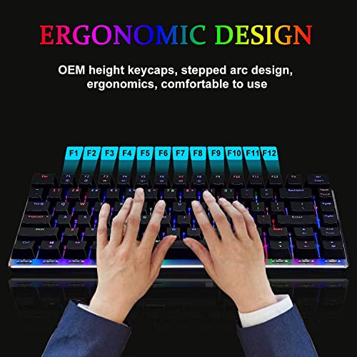 Lexonelec Ak33 Rgb Mechanical Gaming Keyboard,82 Keys Mini Compact Computer Keyboard,20 Led Backlit Black Switch Waterproof Ergonomic Keyboard For Pc Laptop Mac,Xbox,Ps4,Ps5(Black Rgb) #TOP7