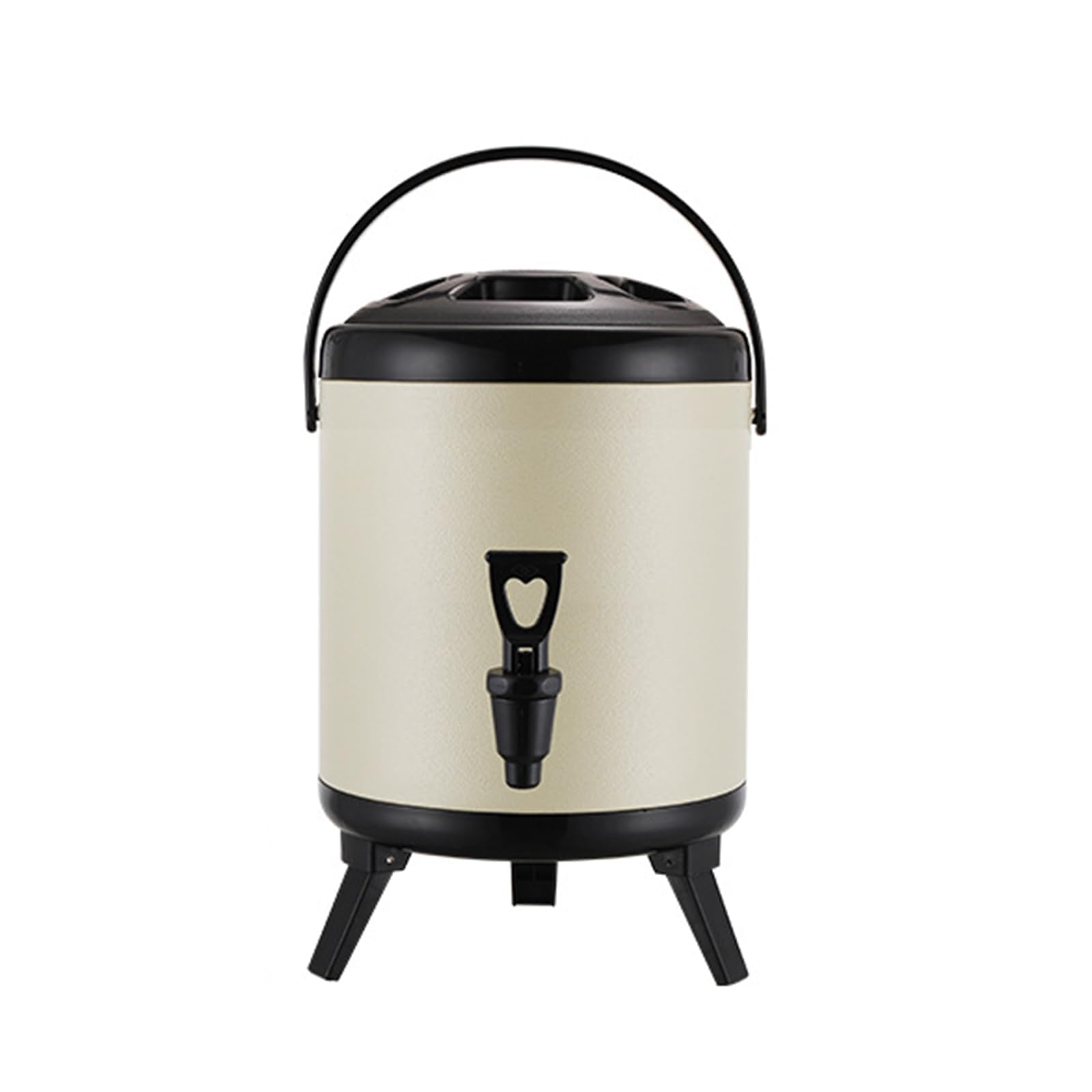 HCZKIUJY Hot Water Dispensers,Stainless Steel Insulation Bucket, Commercial Restaurant Food Soup Heat Insulation Barrel, Insulated Beverage Dispenser Cold And Hot Drink Dispenser,Red,12L (Beige 6L)