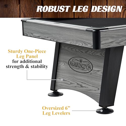 Image of Barrington Billiards Drop Pocket Pool Table with Complete Accessory Set