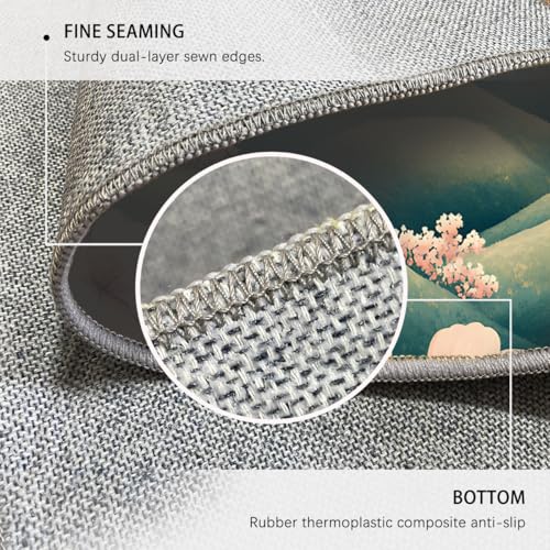 Tapis fleurs de cerisier lavables pour corriger une déco de sol terne