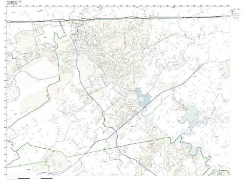 ZIP Code Wall Map of Kingsport, TN ZIP Code Map Laminated