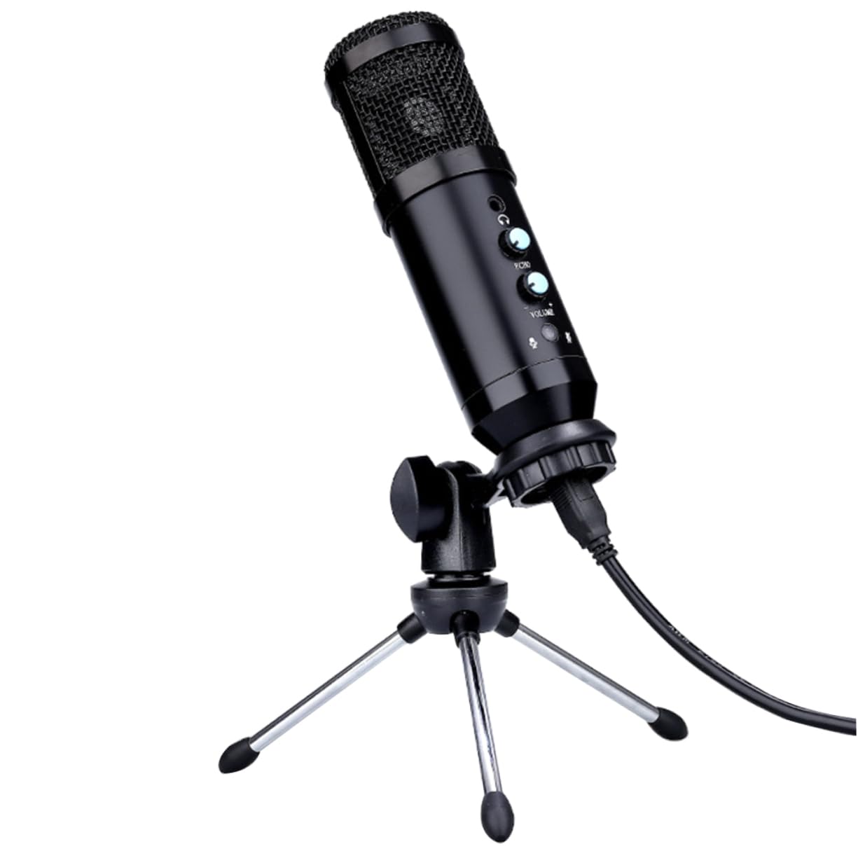 jojofuny 1satz USB Kondensator Mikrofon Mit Stativ Für Pc Gaming Streaming Und Aufnahmen Mit Stummschaltung Echo Und Gain Für Studio Und Podcasts