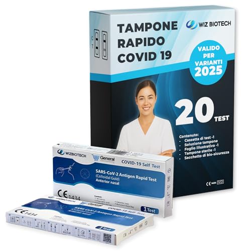 Kit 20 Test Antigenici Nasali Autodiagnostici Covid-19