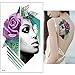 Produktbild adgkitb 3 stücke Gefälschte Temporäre Tätowierungen Aufkleber Rose Blumen Arm Schulter Tattoo Wasserdicht Frauen Tattoo Auf Körper TH164 21x15 cm