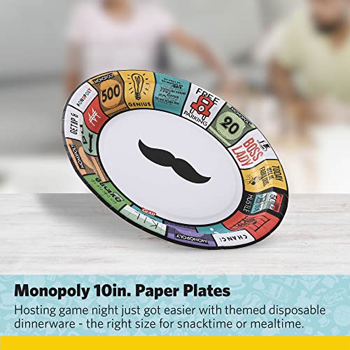 Glad Game Night Monopoly Disposable Paper Plates | Soak Proof, Cut-Proof, Microwaveable, Heavy Duty Disposable Plates For Family Game Night, Monopoly Game | 10" Paper Plates, 200 Ct #TOP1
