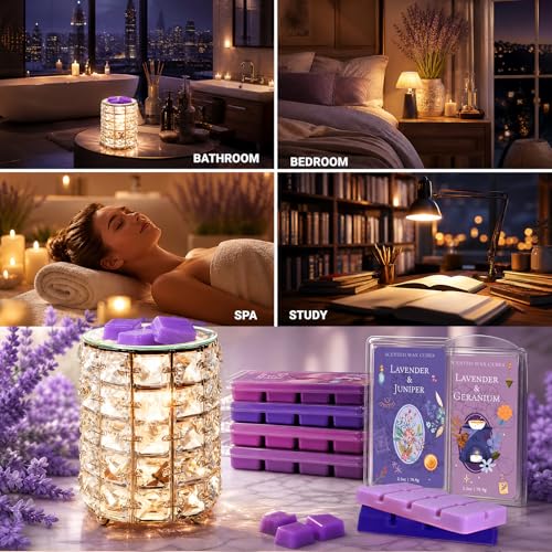 Image of SCENTORINI Wax Melts, Lavender Essential Oil Scented Wax Cubes for Sleep