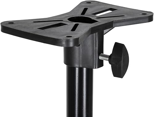 Miniatura 6 de Soporte telescópico para altavoz PA para trípode  Soporte de soporte de altavoz resistente  Altura ajustable de 47.6 a 71.7 pulgadas  Patas