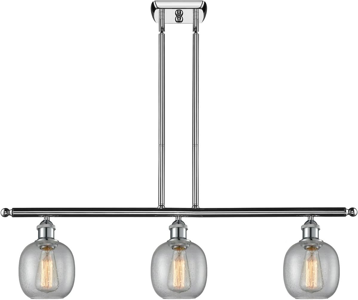 Innovations 516-3I-PC-G104-LED 3 Island Light Vintage Dimmable LED, Polished Chrome