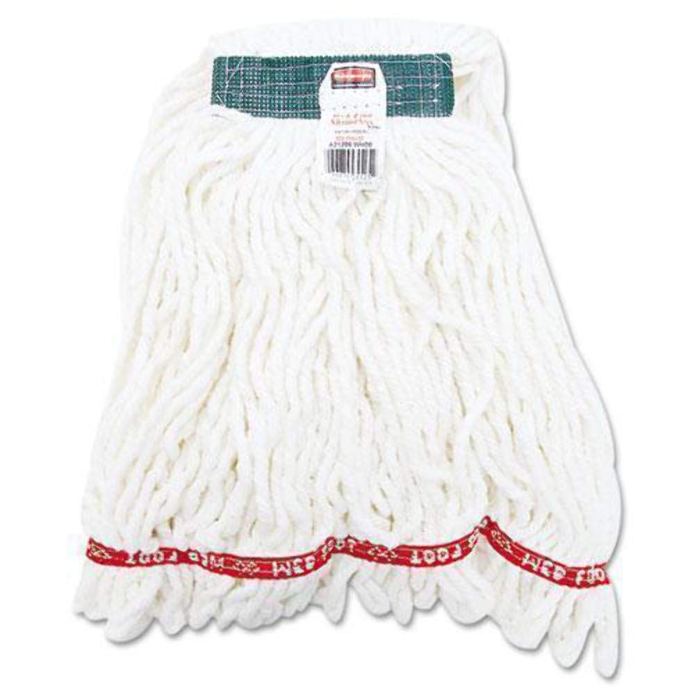 UNISAN Pro Loop Web/Tailband Wet Mop Head, Cotton, 12/Carton