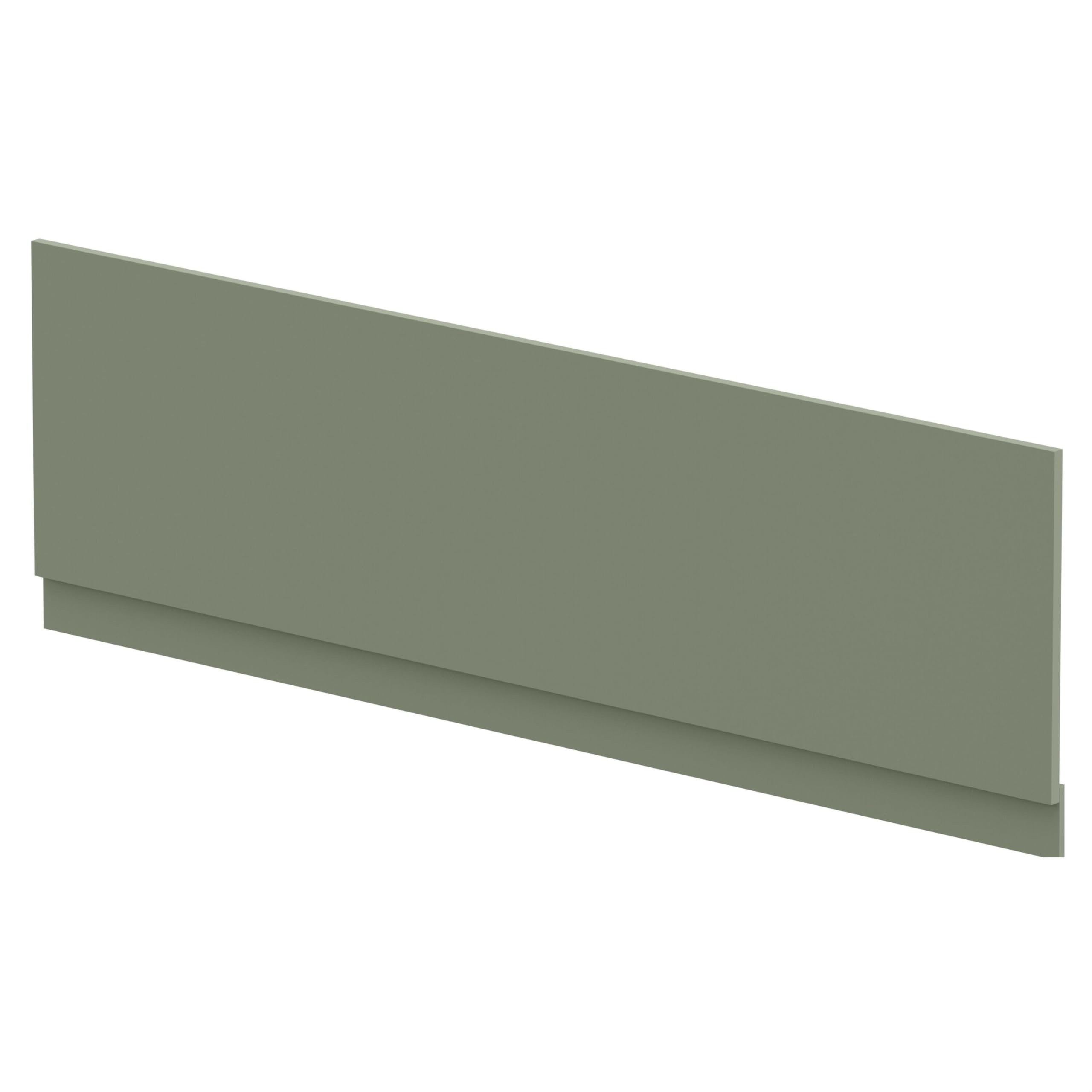 Balterley Front Bath Panel Covering with Plinth 1800mm, MDF Bath Panels, Satin Finish, Straight Front Bathroom Panels for Bathtub, Water Resistant Side Panel for Bathroom Baths (Green)