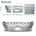 X AUTOHAUX Front Upper Hood Bumper Grille Grill for Lexus ES 350 2013 2014 2015 No.5311133440 Front Upper Bumper Kidney Grille Grill Chrome Silver Tone
