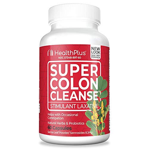 Health Plus Super Colon Cleanse Laxative Capsules, 60 Count