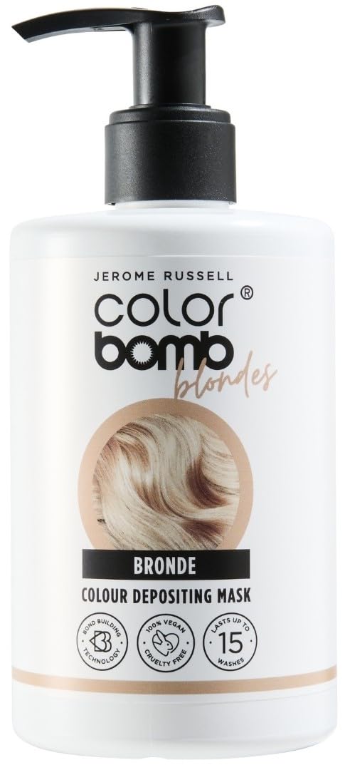 Jerome Russell Color Bomb Blondes - Bronde Colour Depositing Conditioning Mask, 300ml[Amazon-developed Certification] Compact by Design
