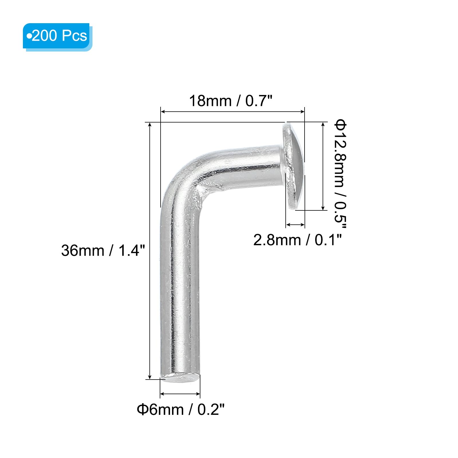 sourcing map M6 x 50 mm Universal-Palettenregal-Sicherheitsschraube, Palettenregal-Tropfstift, Rundkopf-Palettenregal-Sicherheitsschrauben, Zubehör-Regalsystem für Lager, Zuhause, DIY-Regal, Silber,