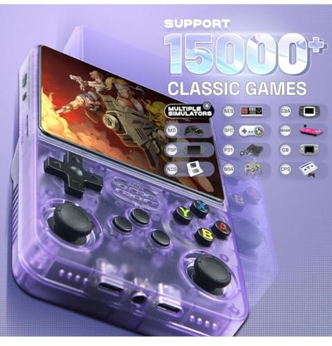 WBD X-Ninja R36S Retro 64GB Transparent Black Video Game Console Mini Handheld Gameboy Built in 15000+ Classic Games + PSP Games 5 51Od3KWgJSL