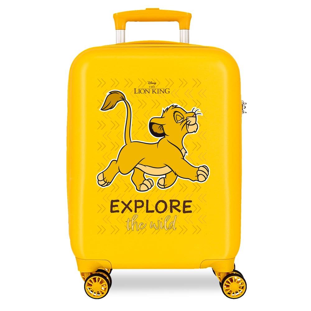 Joumma Disney Król Leon Explorer walizka kabinowa żółta 38 x 55 x 20 cm sztywna 2 kg zamek szyfrowy z boku ABS 2 kg 34 L bagaż podręczny, Żółty, Talla única, walizka kabinowa