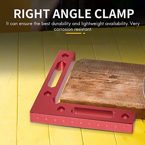 Niejgay 2 Stk. Aluminiumlegierung 90-Grad-Positionierungsquadrate Rechtwinklige Klemmen Holzbearbeitung Zimmermannswerkzeug Eckklemmquadrat