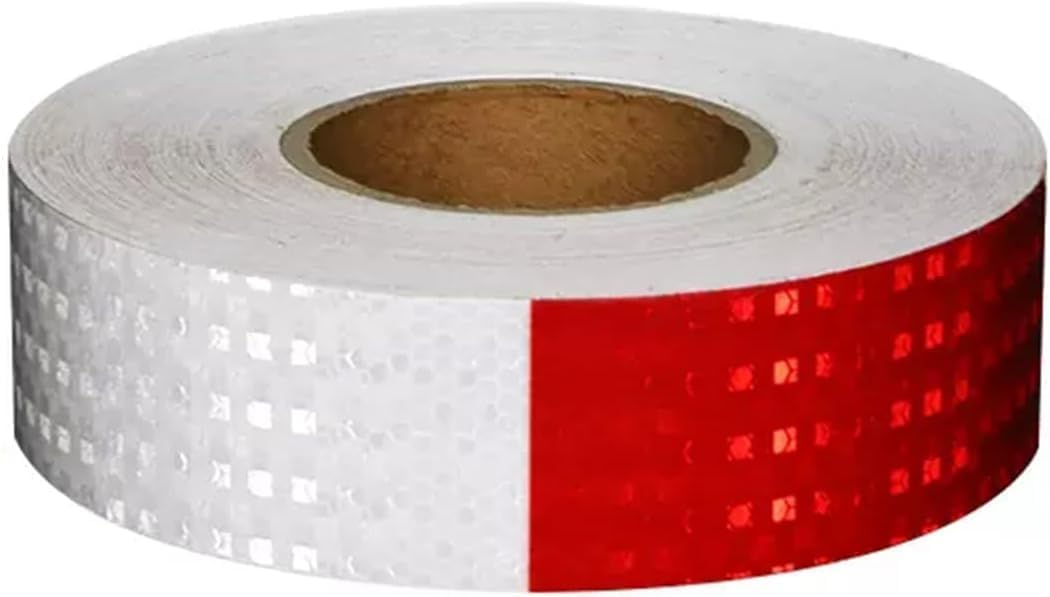 Reflective Tape, Self-Adhesive Reflective Tape Multicolor Multiple Sizes PVC 50m(Black Yellow,5 cm x 50 m)