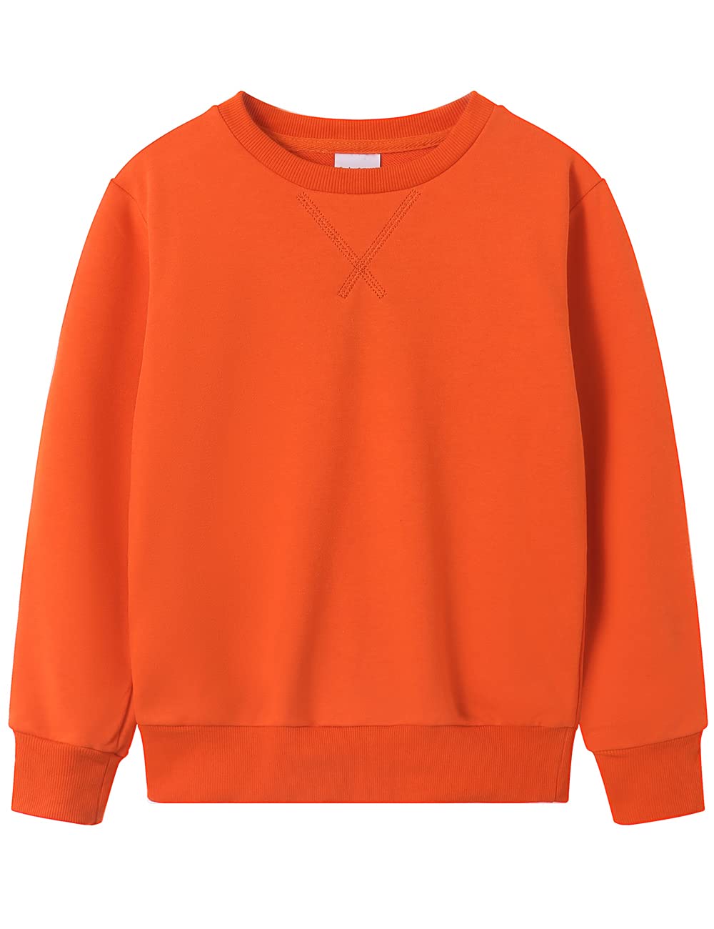 Spring&amp;Gege Youth Basic Sport Crewneck Pullover Sweatshirts for Children（3-14 Years）