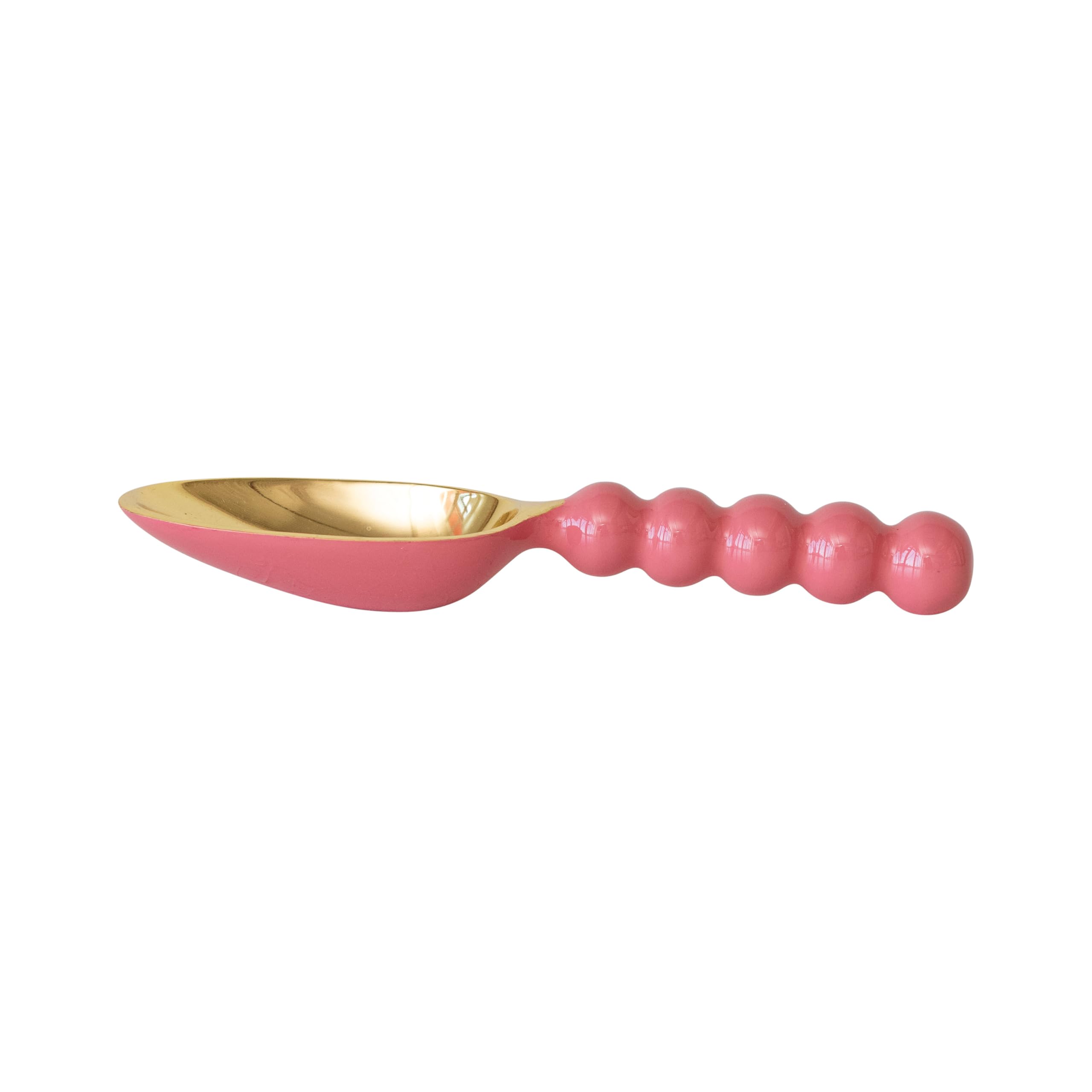 Creative Co-Op, Pink Enameled Aluminum Kitchen Scoop, Gold, Medium