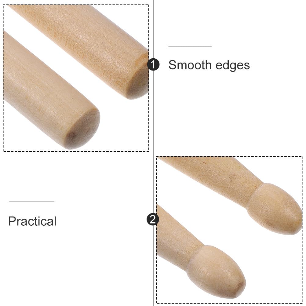 Vaguelly 12 Paar 5A Holz-Drumsticks: Drumsticks mit komfortablem Griff für Anfänger und Profis – Jazz-Rock-Percussion-Übungssticks