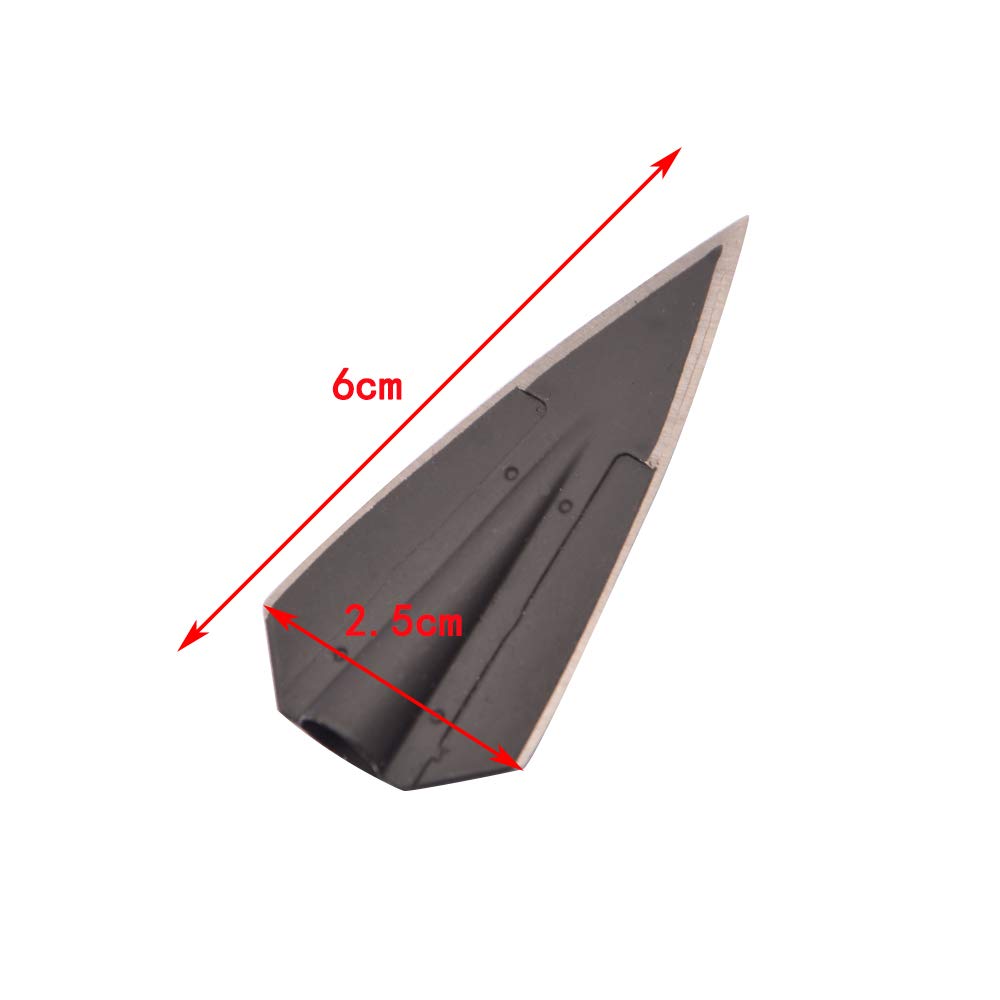 6pcs Tiro con L'Arco Punte da Caccia 115 Grano Punte di Freccia Punta in Acciaio per frecce di Caccia in Legno di bambù ID 8mm