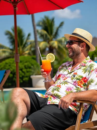 Arcweg Men's Big & Tall Swim Trunks - Quick Dry Board Shorts with Compression Liner & Zipper Pockets (2X-6X)2