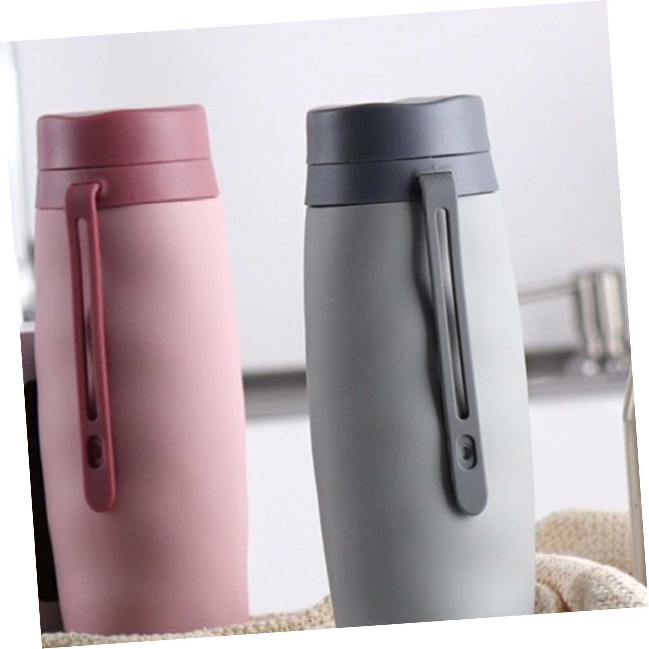 Yardwe 2st Platzsparende Aufbewahrung Wasserflasche Behälter Krüge Großer Wasserkrug Flaschen Trichter Faltbare Flasche Faltbecher Wasserbecher Grey Kieselgel Wiederverwendbar