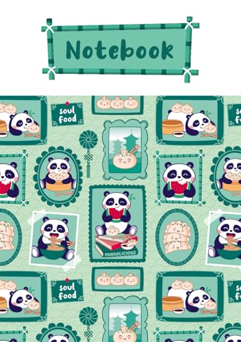 Image of Panda Notebook: Soul Food for Your Thoughts – Checkered Journal with Cute Picture Gallery with Pandas