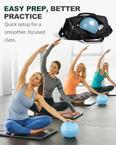 Image of Trideer 9-Inch Pilates Ball, Small Exercise Ball Pilates Equipments for Yoga, Physical Therapy, Pregnancy, Postpartum, Core Training, Balance, Stability and Stretching