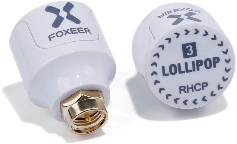 nidici FOXEER Lollipop-3 5.8GHz Stubby Antenna RHCP 2.5Dbi FPV Antenna SMA Male for FPV Racing Drone Fatshark Goggles TX RX (Pack of 2)