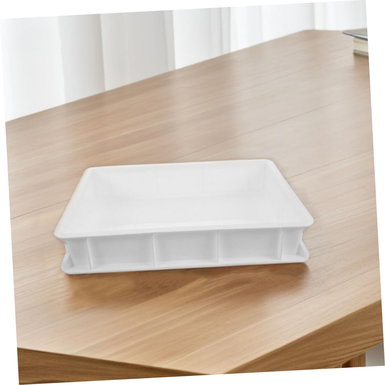 Plateau à Pâte à Pizza Empilable en Plastique Blanc Grosse Capacité