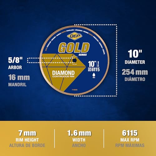 QEP Gold Series Continuous Rim Blade