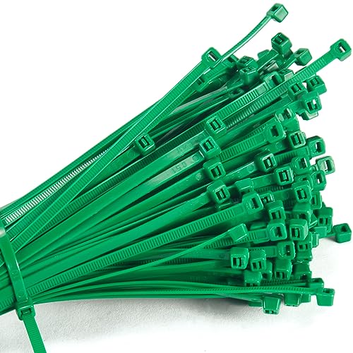 250 Pièces Collier De Serrage Plastique Vert, 300 x 4,8 mm Serre Cable Plastique Attache Cable en...