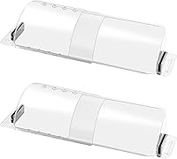 CH24Globall 2-Pack Adjustable Air Vent Deflector 8.5-15.5" Aerospace Plastic Magnetic Vent Covers for AC/Heat Floor Ceiling Wall Vents