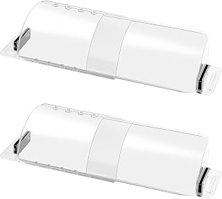 CH24Globall 2-Pack Adjustable Air Vent Deflector 8.5-15.5" Aerospace Plastic Magnetic Vent Covers for AC/Heat Floor Ceiling Wall Vents