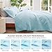 Love's cabin Quilts for Queen Bed Light Blue Bedspreads - Soft Bed Summer Lightweight Bedspread Comforter - Modern Style Wave Pattern Coverlet for All Season - 3 Pieces (1 Quilt, 2 Pillow Shams)