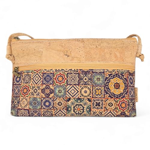 DeCarbonize Bolso bandolera de corcho Crossbody...