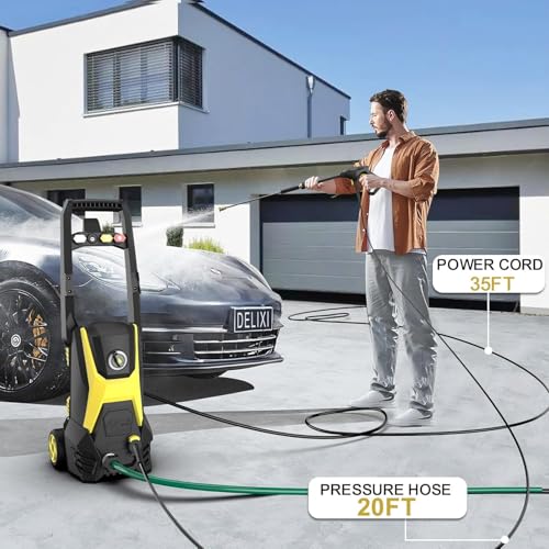 Image of PressurePower4500PSI with 4 Quick Connect Nozzles, Inlet Hose & Filter, Foam Cannon for Cars /Fences /Driveways /Patios /Home Cleaning