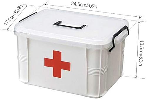 Miniatura 2 de Kit de primeros auxilios Caja de emergencia portátil Contenedor Contenedor de plástico Caja de almacenamiento de medicamentos Caja de almacenamiento