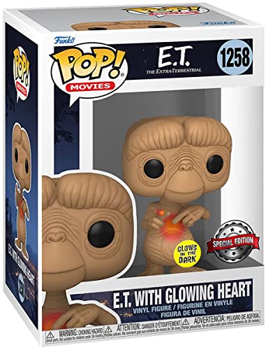 Funko Pop! Movies: E.T. 40th - E.T. With - Brilla en la Oscuridad Heart - E.T. - E.T. The Extra Terrestrial - Figura de Vinilo Coleccionable - Idea de Regalo- Mercancia Oficial - Movies Fans