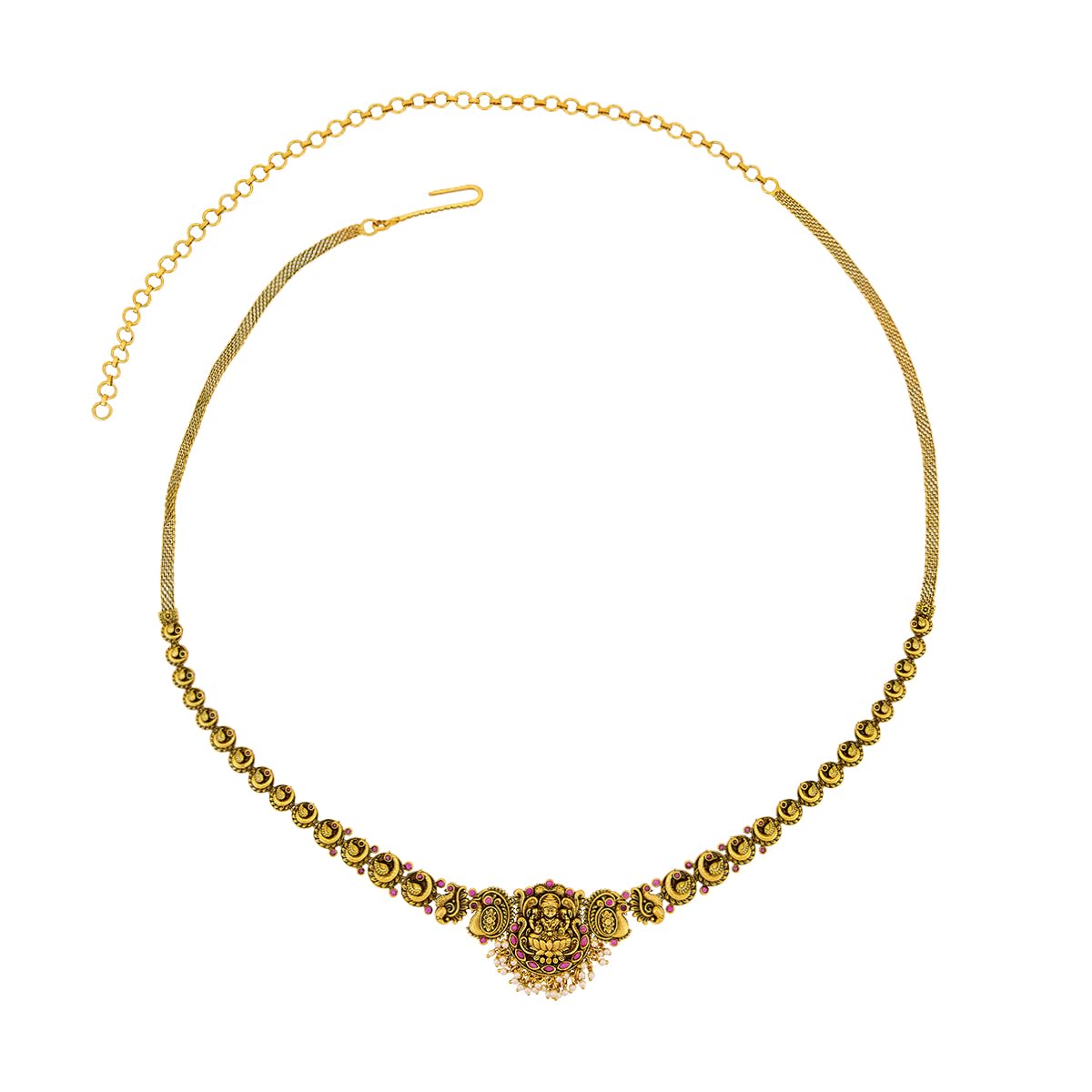 kushal's Fashion Jewellery Ruby Gold Plated Antique Kamarbandh Waist Belt for Women | Adjustable Chain | Bridal, Bridesmaid & Occasion Wear - 462680-picture-24