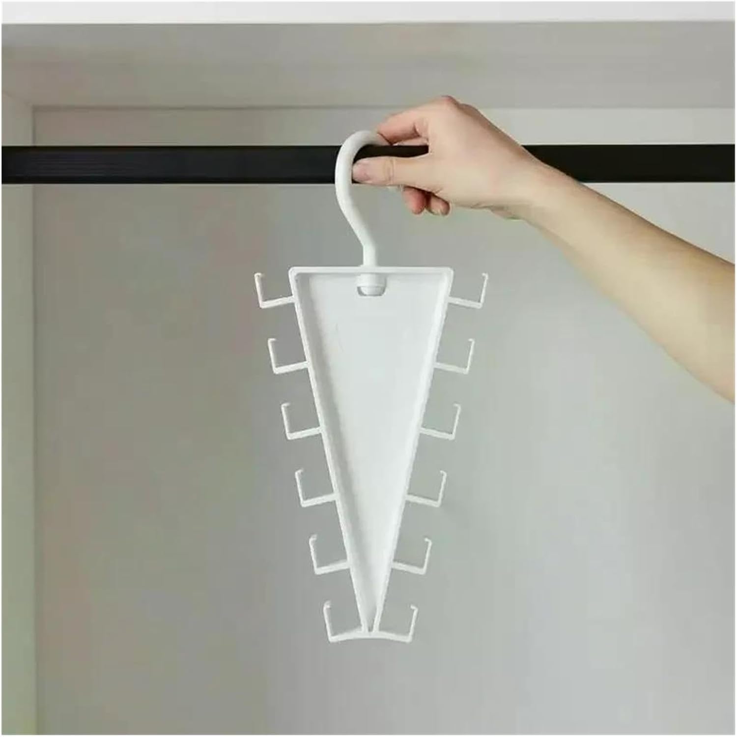V-Shape Multi Hook Closet Hanger Organizer 12 Hooks Space Saving Wardrobe Clothes for Storage Efficiency